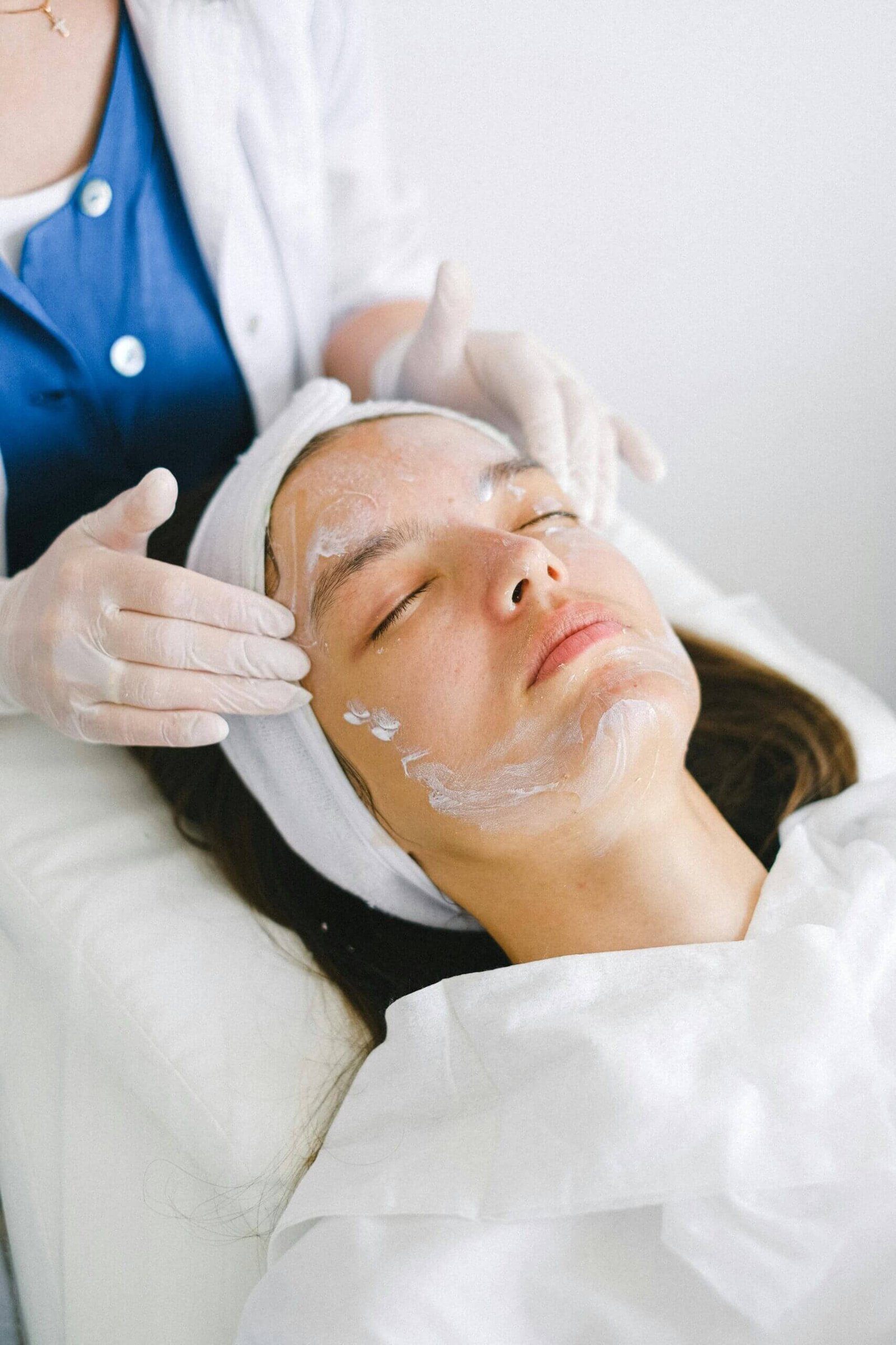 Luxury facial treatment with natural skincare ingredients